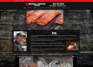 Marshalls Bodacious BBQ website Web design at Channel Islands Design (CID)